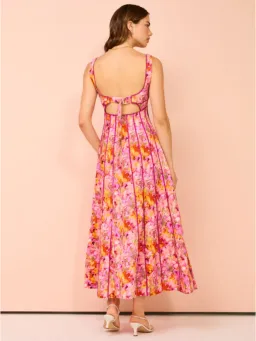 Acler Hansley Midi Dress in Lotus Size AU 14 for rent on The Volte - image 3