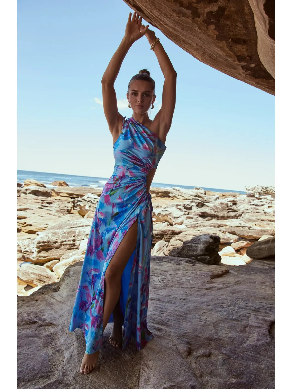 Sonya Moda Nour Zuri Dress Blue Print Size AU 6 - Image 2