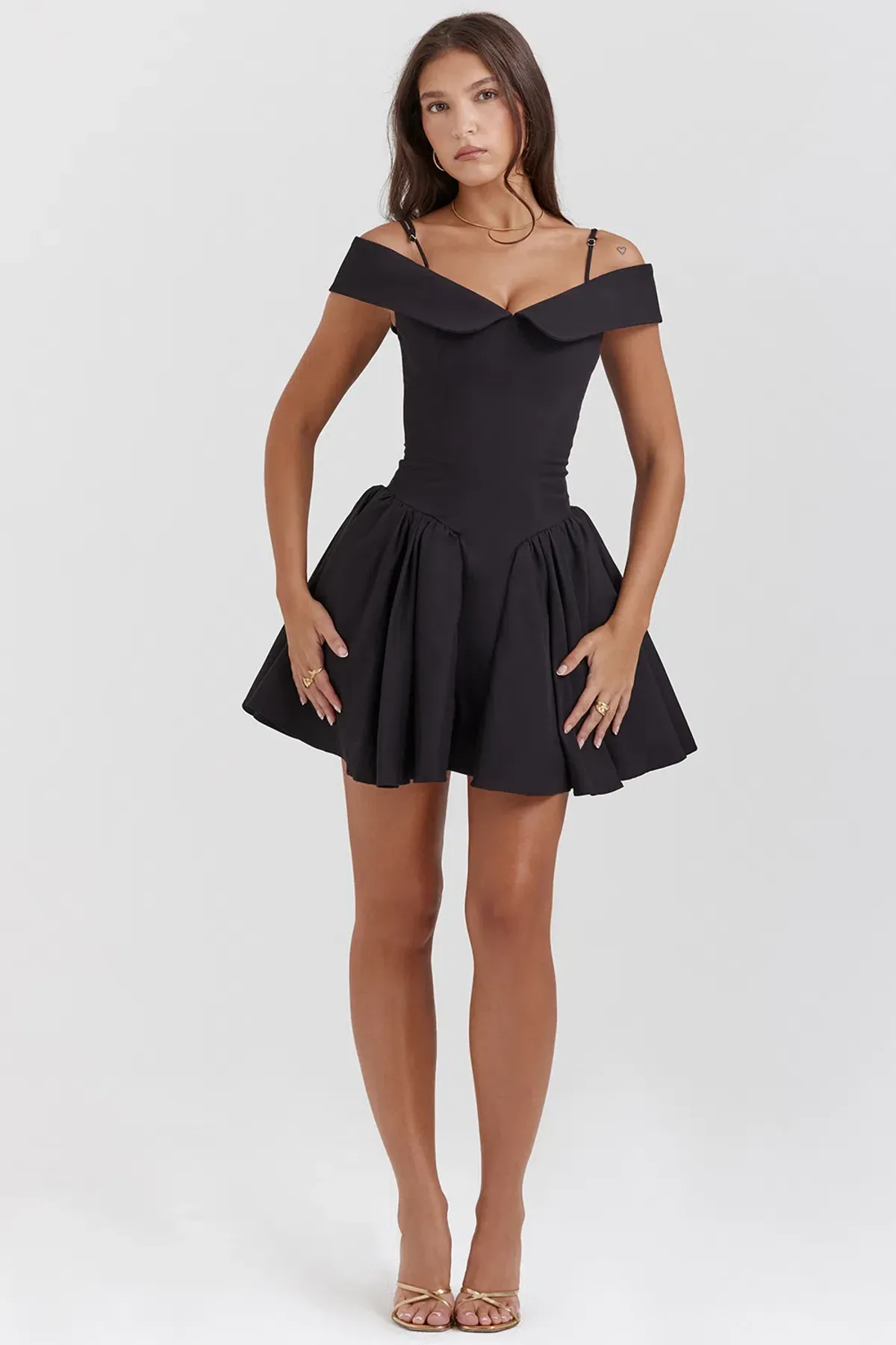 House of CB Elida Mini Dress Black Size S/ AU 8 - Image 1