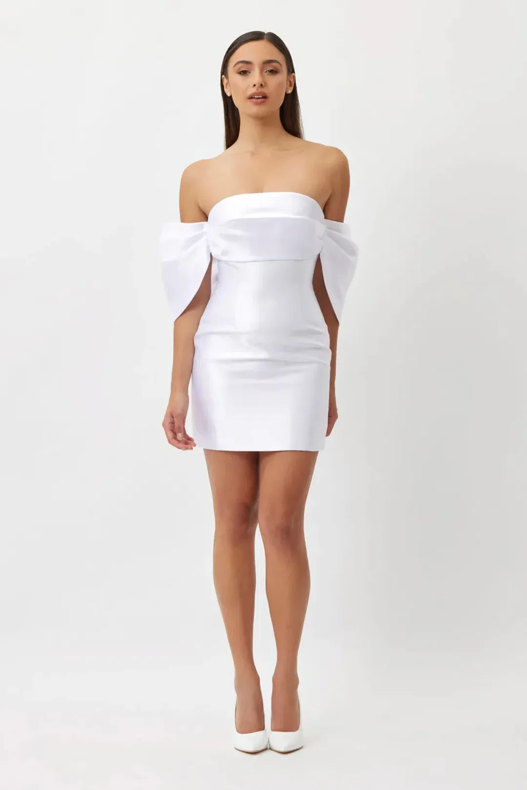 Bianca & Bridgett Eden Mini Dress White Size 16 for rent on The Volte - main image