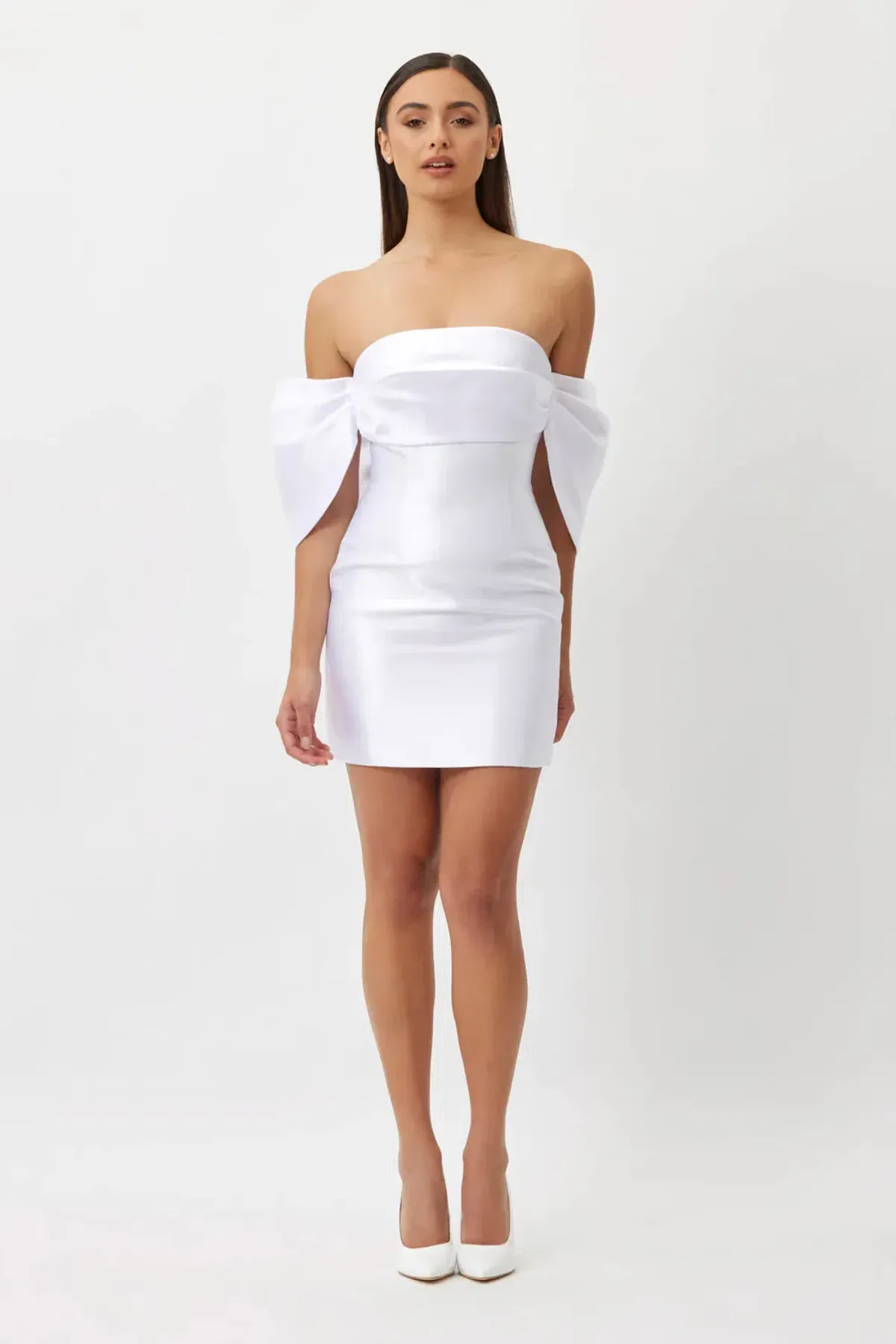 Bianca & Bridgett Eden Mini Dress White Size 16 for rent on The Volte - main image