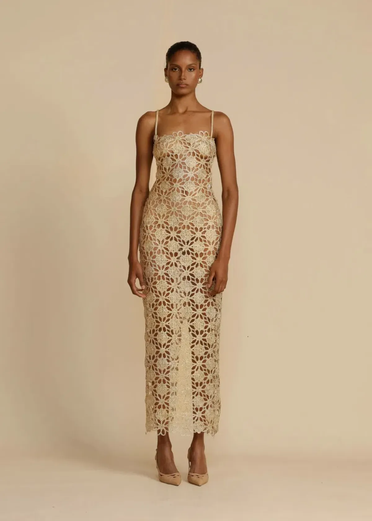 Arcina Ori Kendra Dress Metallic Gold Size S / AU 8 - Image 2