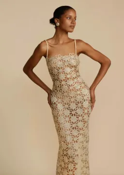 Arcina Ori Kendra Dress Metallic Gold Size S / AU 8 for rent on The Volte - image 3