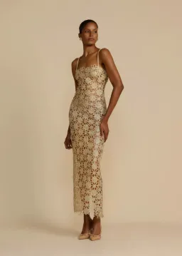Arcina Ori Kendra Dress Metallic Gold Size S / AU 8 for rent on The Volte - image 5