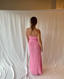 By Nicola Estelle Pleated Maxi Skirt Pink Size 6 for rent on The Volte - image 2