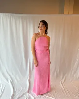 By Nicola Estelle Pleated Maxi Skirt Pink Size 6 for rent on The Volte - image 1