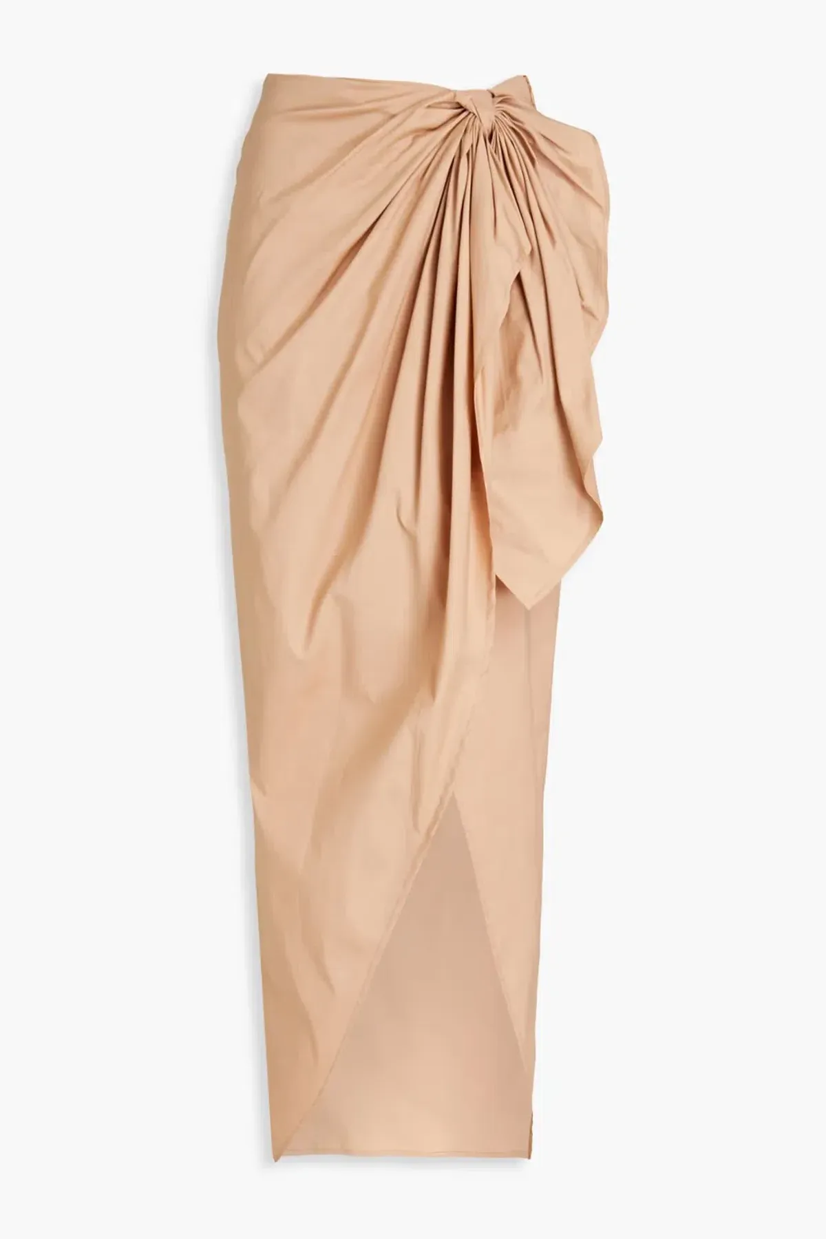 Andrea Iyamah Halima Wrap Poplin Maxi Skirt Beige Size XS / AU 6 - Image 3