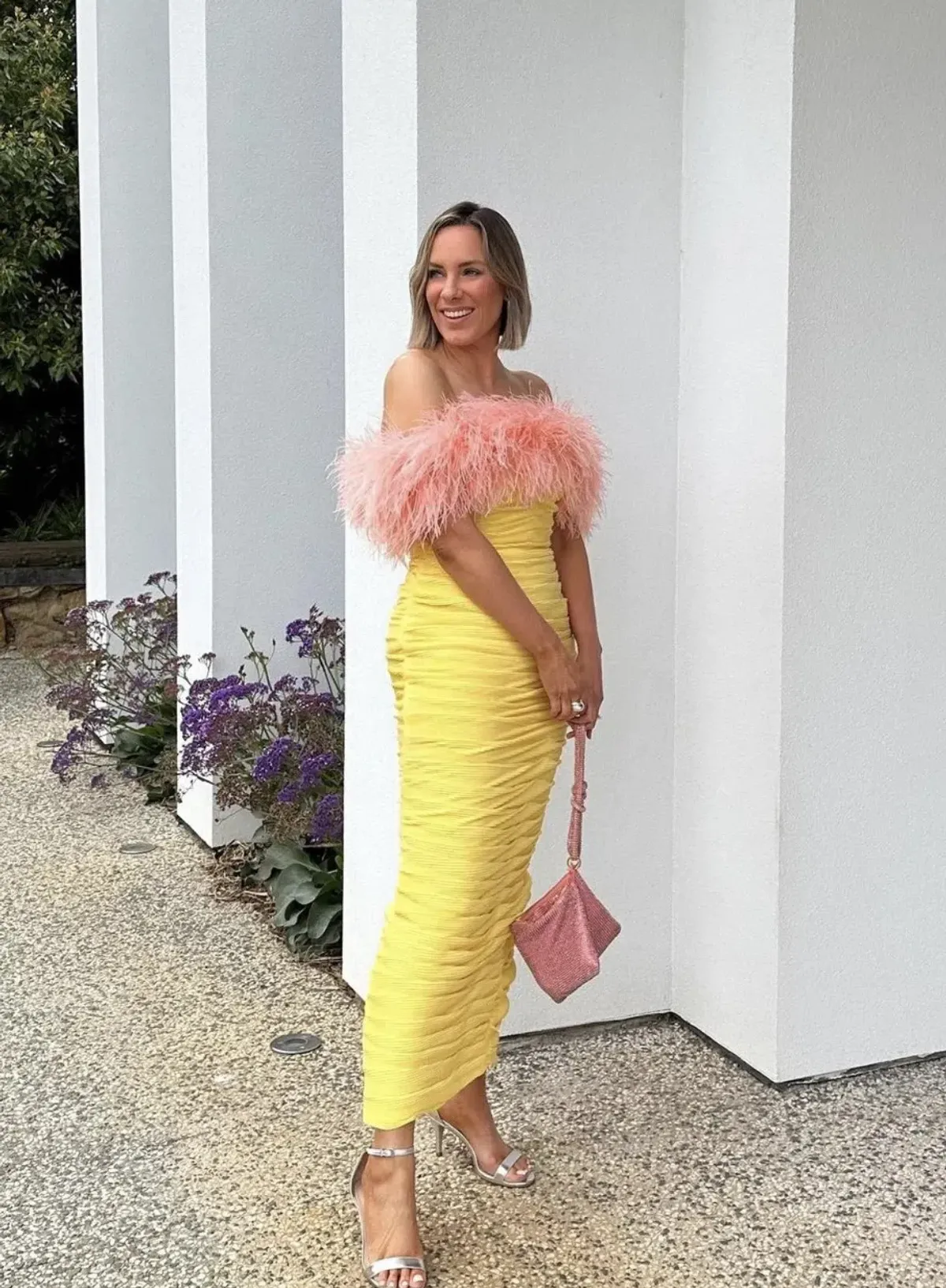 Rachel Gilbert Zion Midi Dress Yellow Size 10 - Image 1