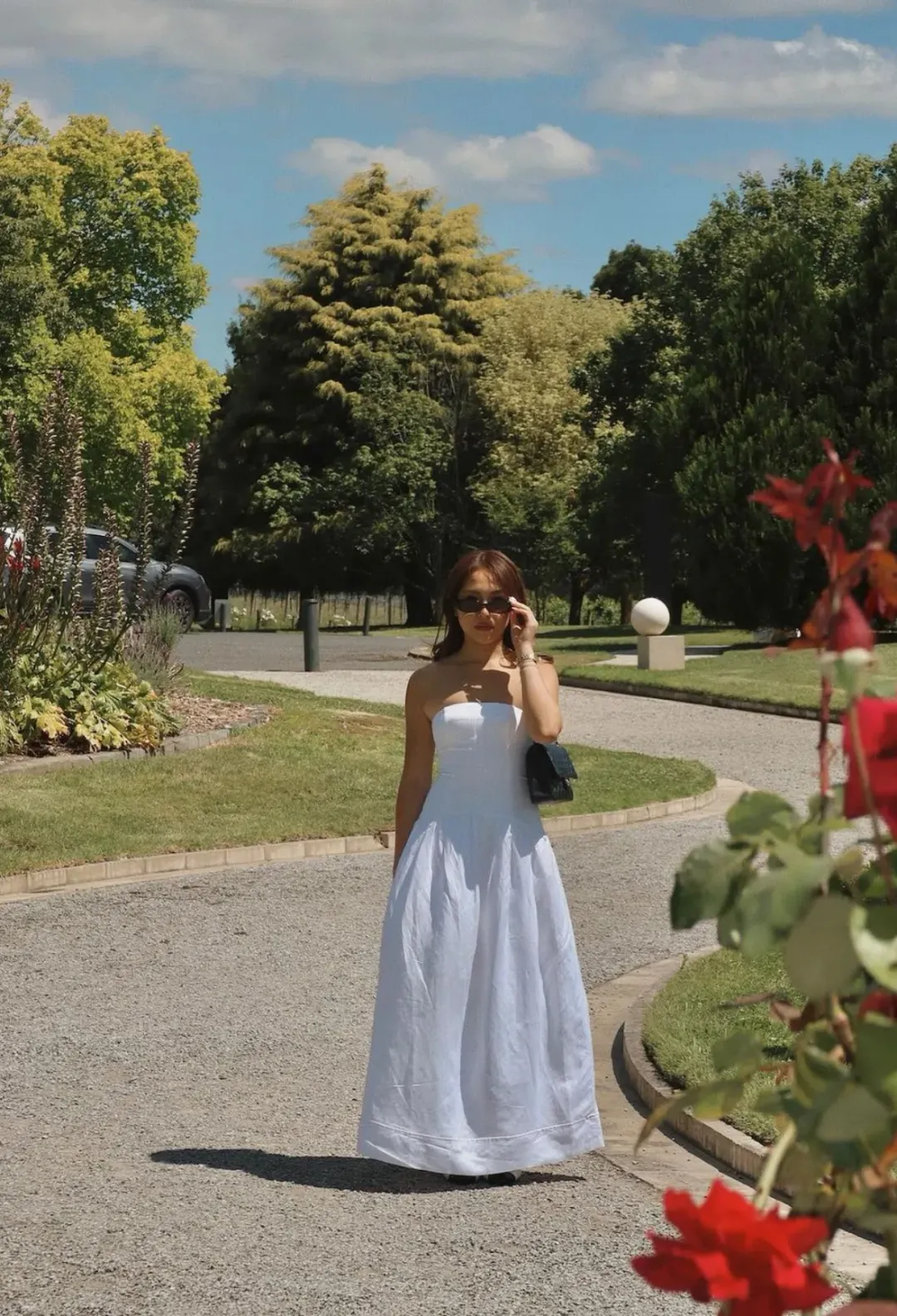 Shona Joy Blanc Linen Strapless Panelled Drop Waist Maxi Dress Ivory Size XS / AU 6 for rent on The Volte - main image
