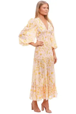 Significant Other Bernadette Dress Yellow Floral Size 6 for rent on The Volte - image 2