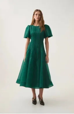 Aje Nova Pleated Midi Dress Size 8 for rent on The Volte - image 1