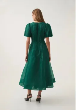 Aje Nova Pleated Midi Dress Size 8 for rent on The Volte - image 4