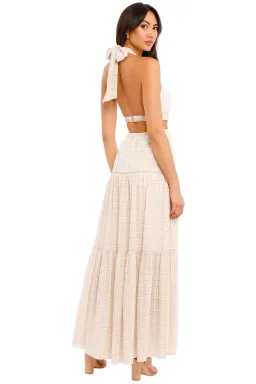 Significant Other Clementine Dress in Almond Check Size 6 for rent on The Volte - image 3