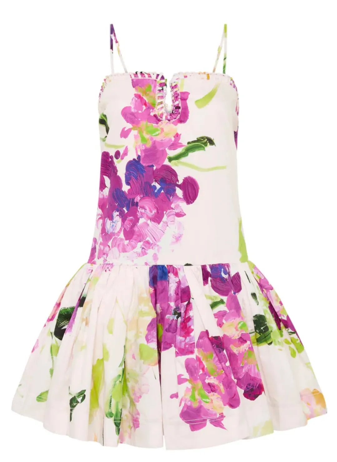 AJE Willow Sweetheart Mini Dress Wild Hyrdangea Size 6 for rent on The Volte - main image
