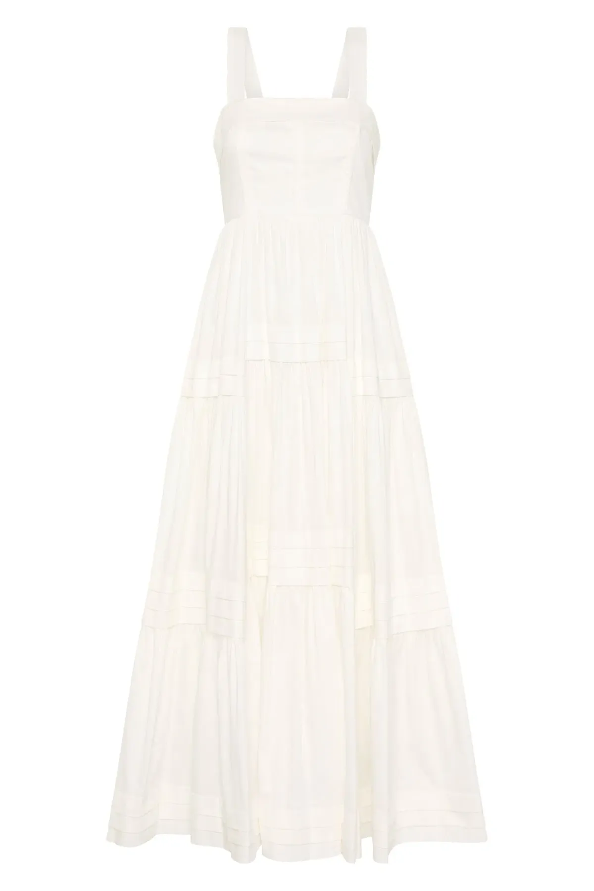 Aje Sophie Tiered Midi Dress Ivory Size 16 - Image 5