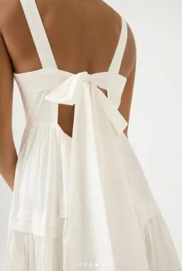 Aje Sophie Tiered Midi Dress Ivory Size 16 for rent on The Volte - image 4