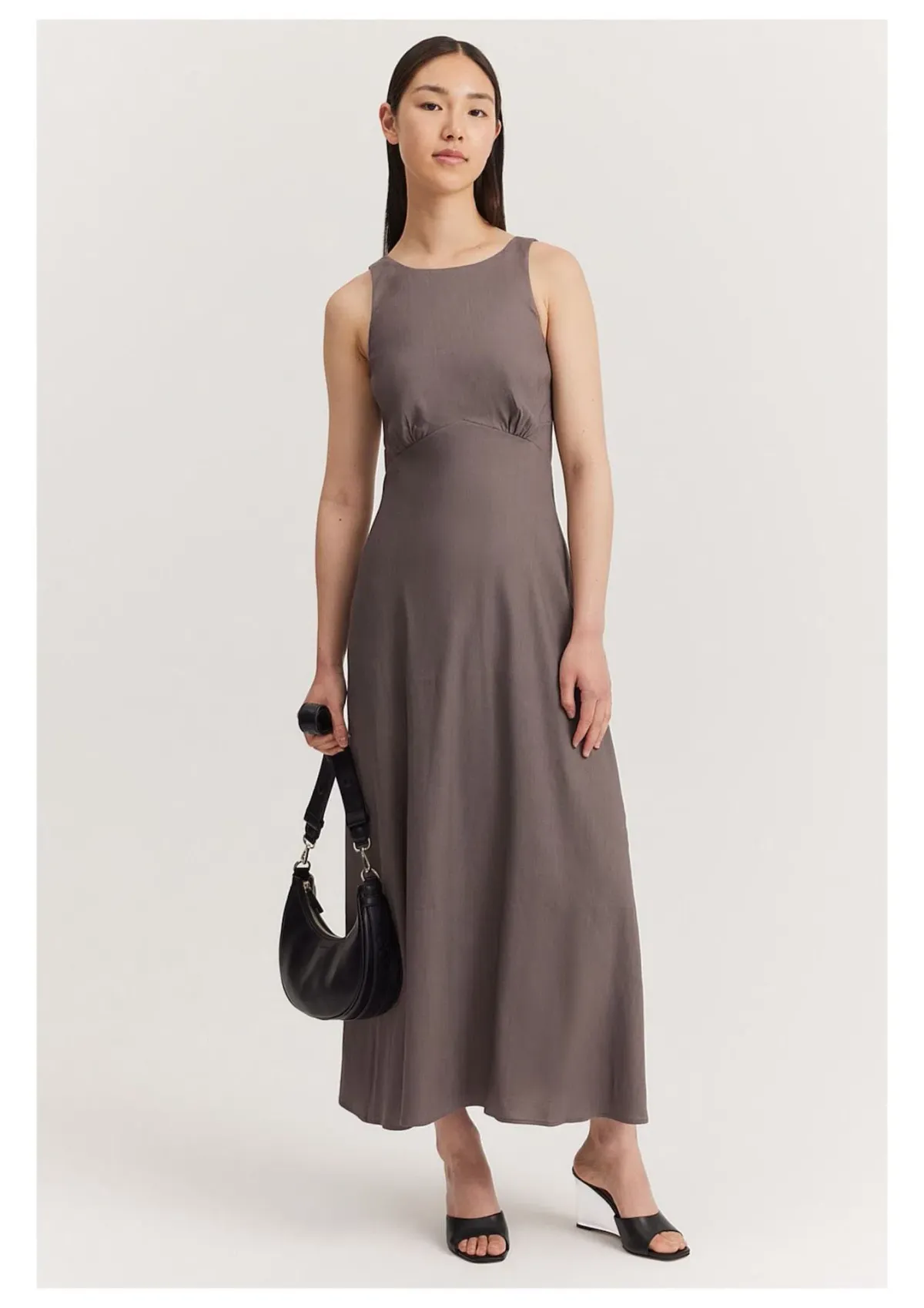 Country Road Cut-Away Column Dress Grey Size 10 for rent on The Volte - main image