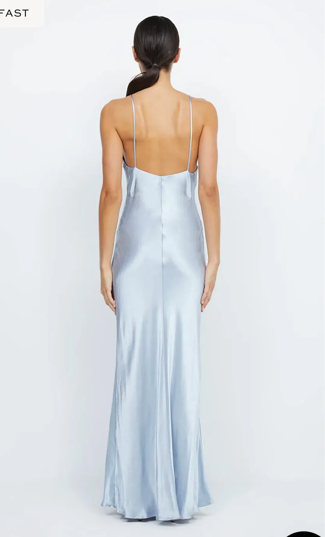 Bec & Bridge Moon Dance V Maxi Dress in Dusty Blue Size 6 for rent on The Volte - main image