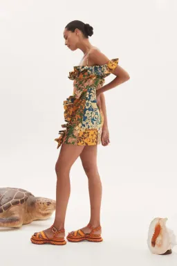 Alemais Archie Flounce Mini Dress Print Size 10 for rent on The Volte - image 4