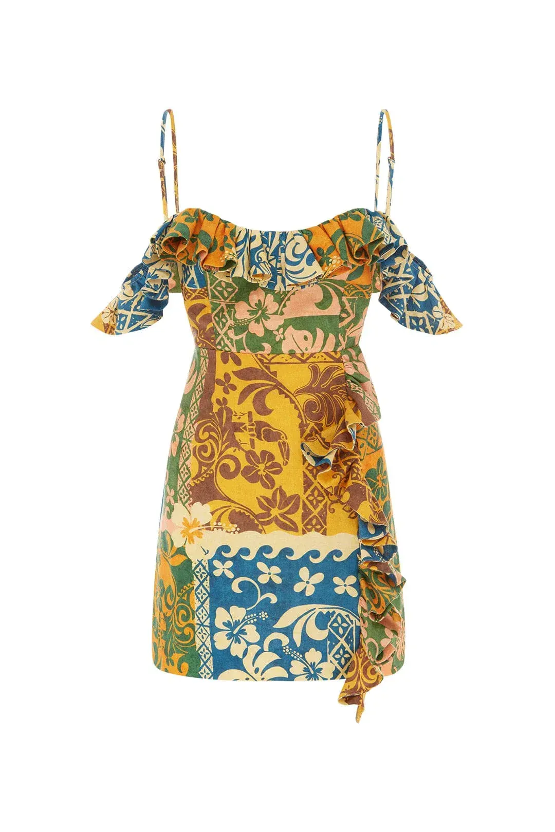 Alemais Archie Flounce Mini Dress Print Size 10 for rent on The Volte - main image