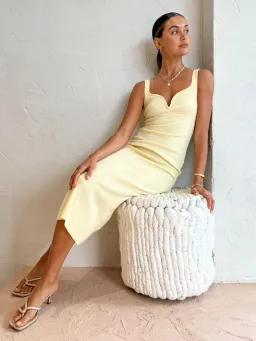 Viktoria and Woods Margarita Dress in Lemon Marle Size 4 / AU 14 for rent on The Volte - image 2