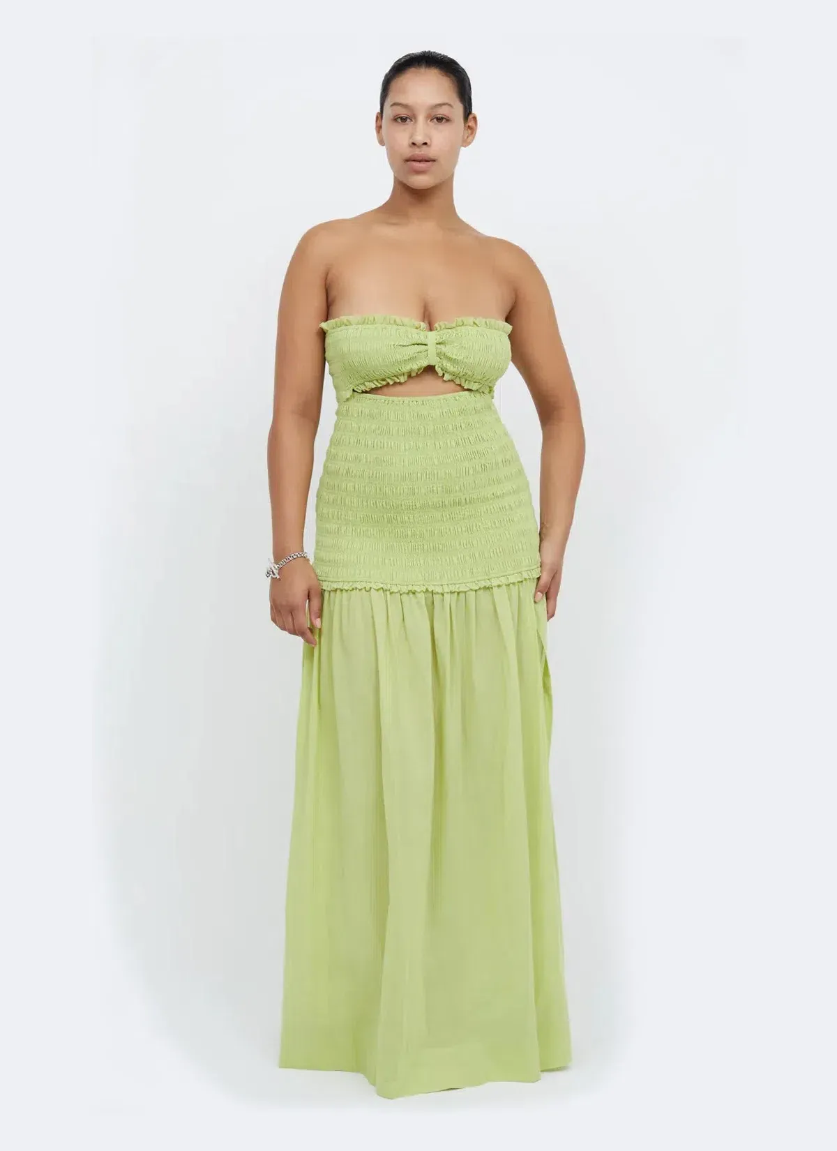 Bec & Bridge Solstice Maxi Dress Green Size 6 for rent on The Volte - main image