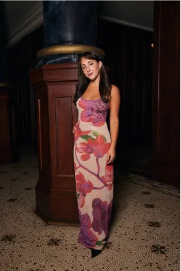 With Harper Lu Slip Dress Fuschia Bloom Size 12 for rent on The Volte - image 1