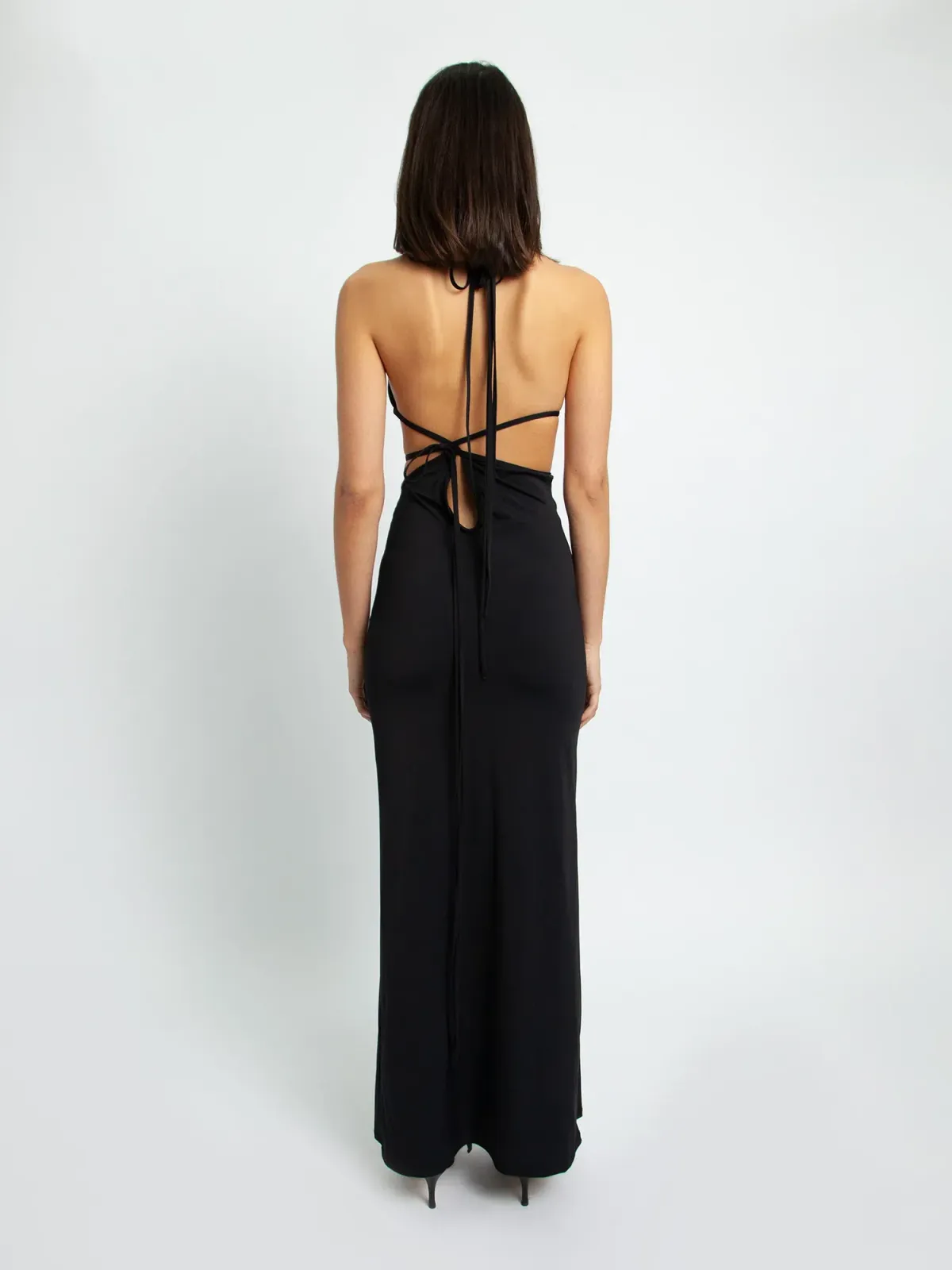 Christopher Esber Displaced Lycra Dress Black Size 8 - Image 3