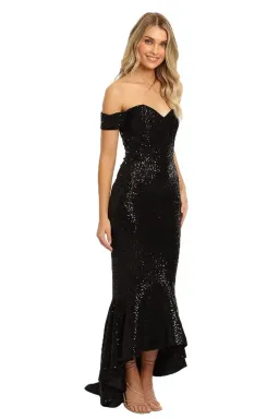 Portia and Scarlett Diamond Gown in Black Size 6 for rent on The Volte - image 2