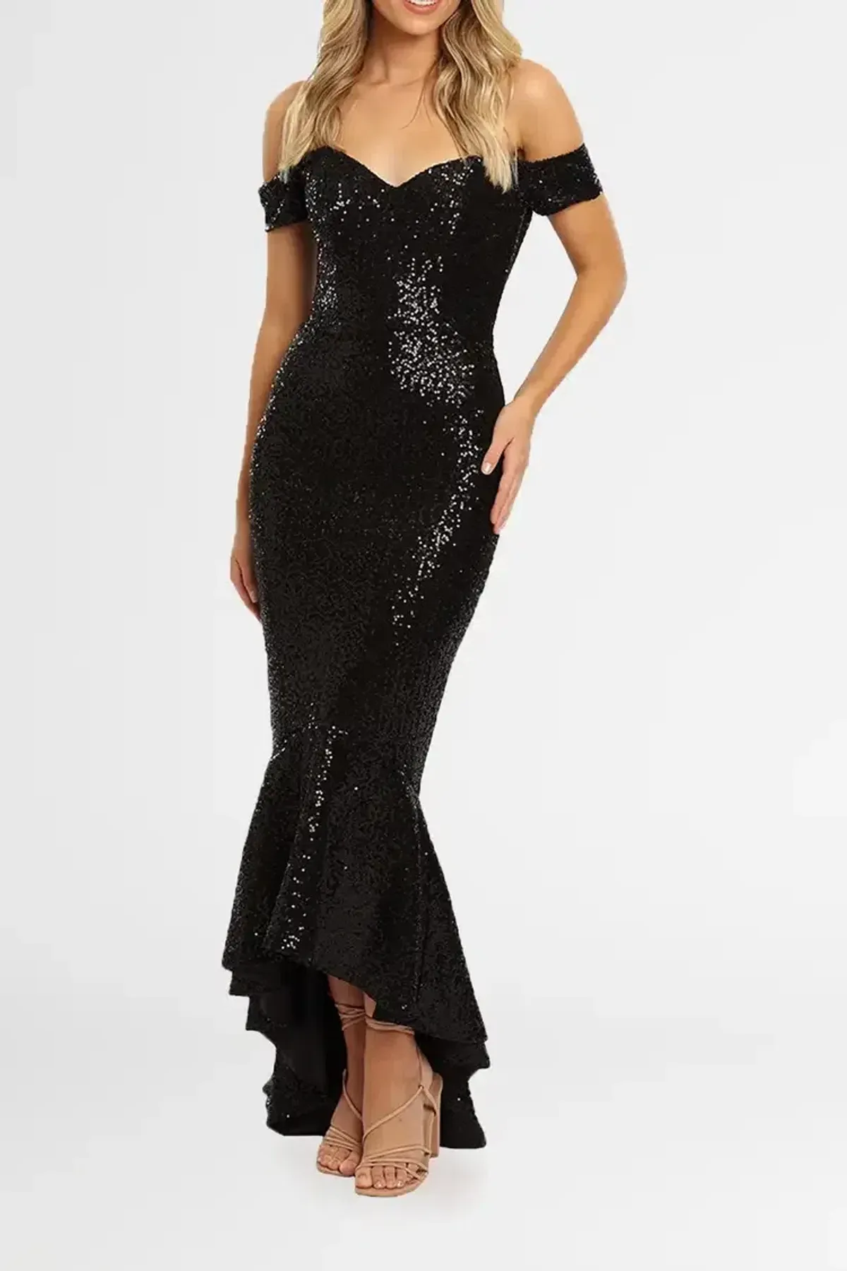 Portia and Scarlett Diamond Gown in Black Size 6 - Image 1