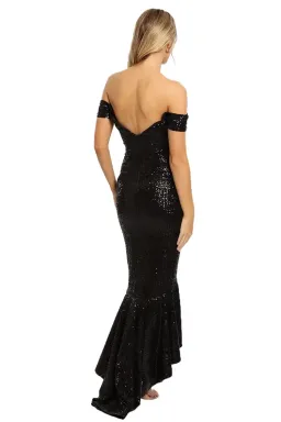 Portia and Scarlett Diamond Gown in Black Size 6 for rent on The Volte - image 3