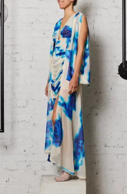 KitX Majestic Dreamer Dress w Cape Sleeves Print Size 8 for rent on The Volte - image 4