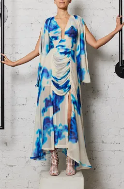 KitX Majestic Dreamer Dress w Cape Sleeves Print Size 8 for rent on The Volte - image 2
