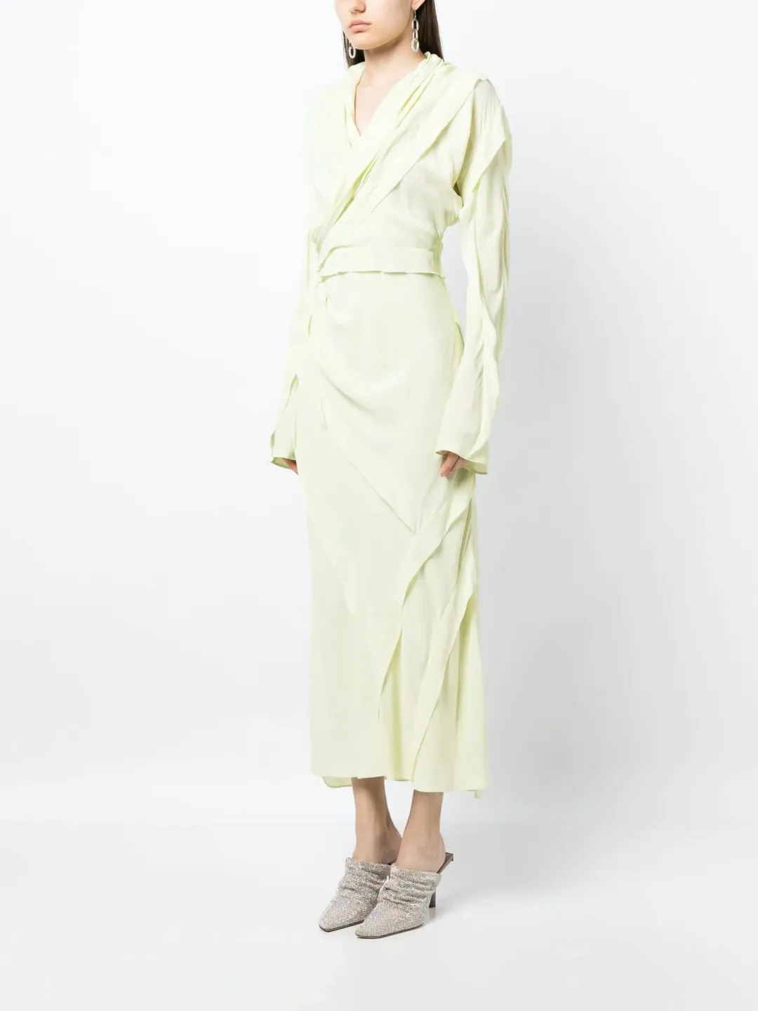 Rachel Gilbert Delfy Sleeve Midi Dress Seafoam Size 0 / AU 6 for rent on The Volte - main image