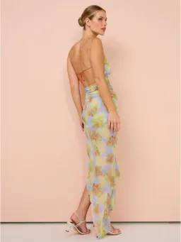 Bec & Bridge Zephy Asym Dress in Blue Blossom Size AU 10 for rent on The Volte - image 3