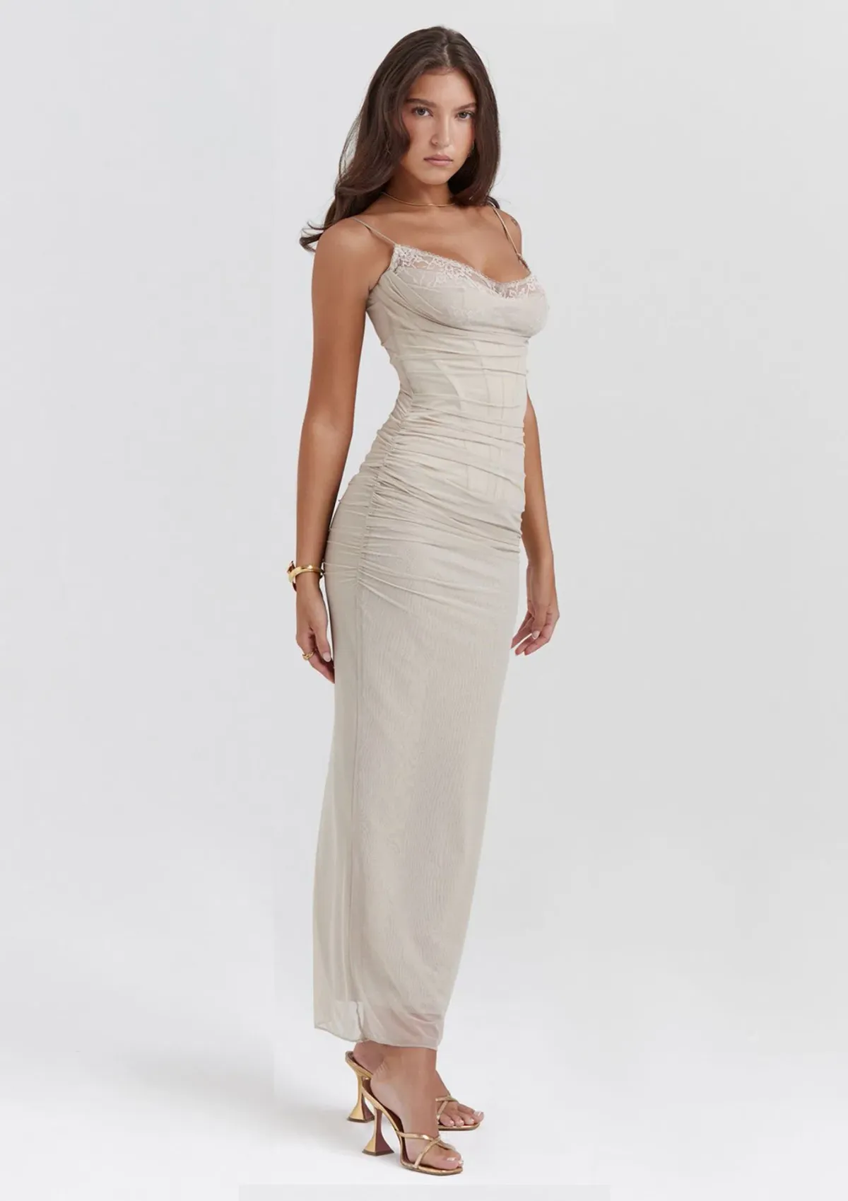 House of CB Nalini Maxi Dress Sand Size 10 - Image 1