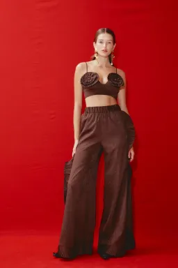 Alemais Helix Crop Top Brown Size 8 for rent on The Volte - image 1
