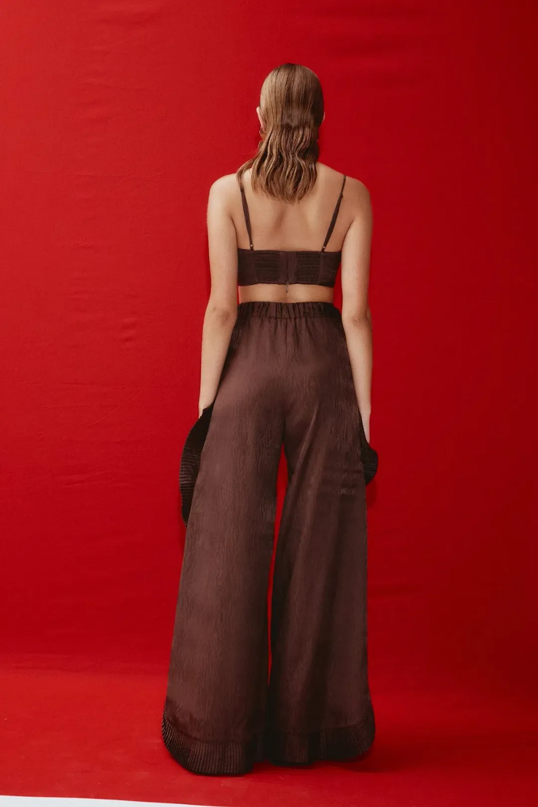 Alemais Helix Crop Top Brown Size 8 for rent on The Volte - main image