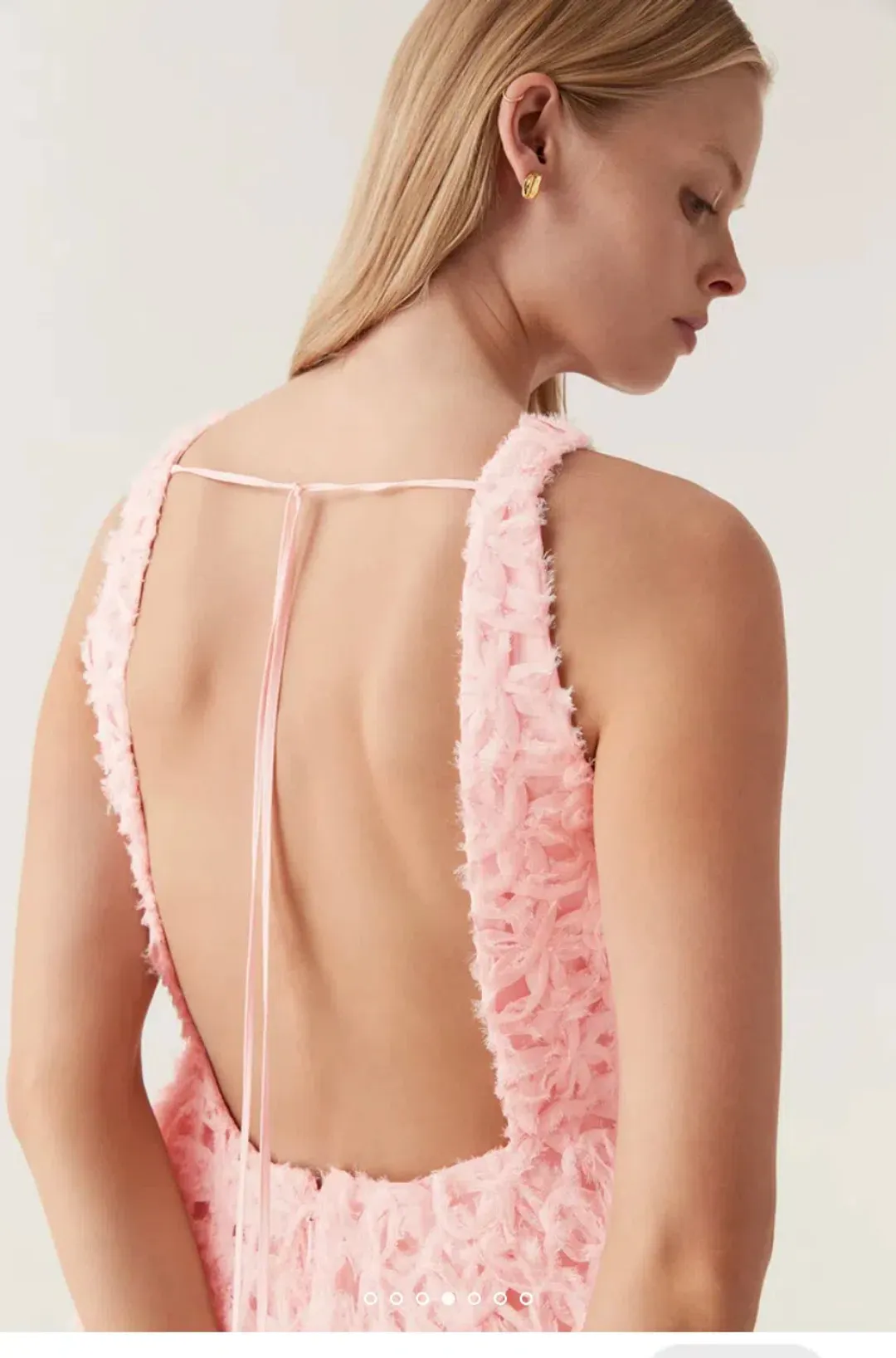 Aje Quintette Backless Midi Dress in Soft Pink Size 8 for rent on The Volte - main image