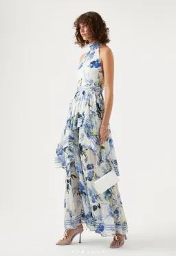 Aje Sienna Maxi Dress Lavenders of Provence Print Size 6 for rent on The Volte - image 2