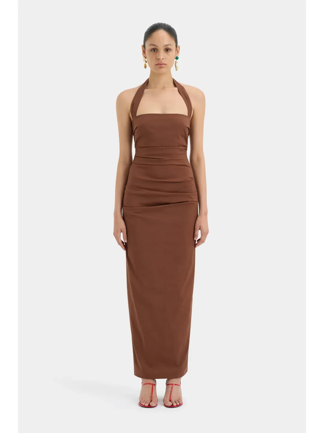 Sir The Label Nikki Maxi Dress Brown Size AU 8 for rent on The Volte - main image