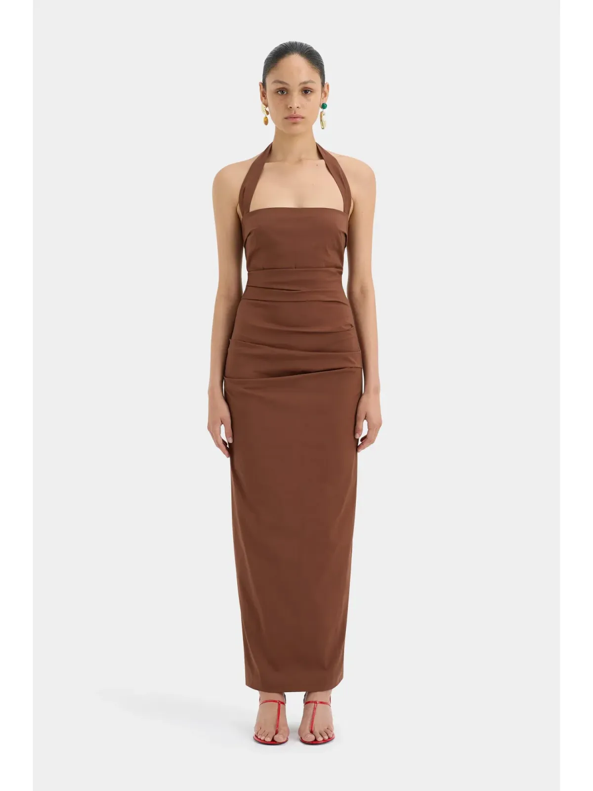 Sir The Label Nikki Maxi Dress Brown Size AU 8 for rent on The Volte - main image