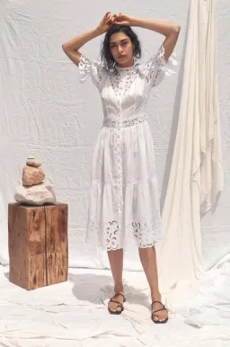 All That Remains Patience Dress White Size 10 for rent on The Volte - image 1