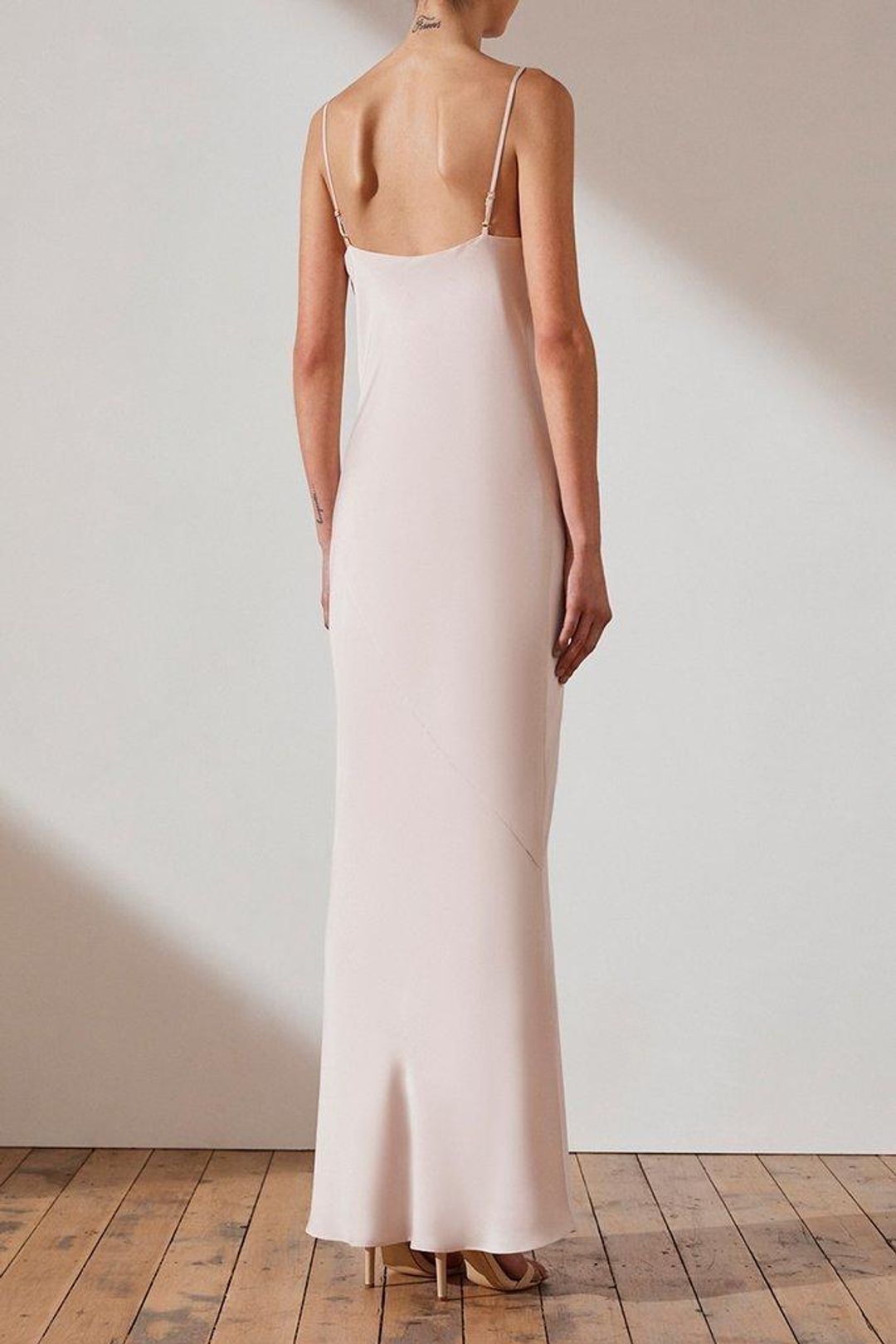 Shona Joy Luxe 'Porcelain' Bias Cowl Slip Dress Blush Size 8 for rent on The Volte - main image