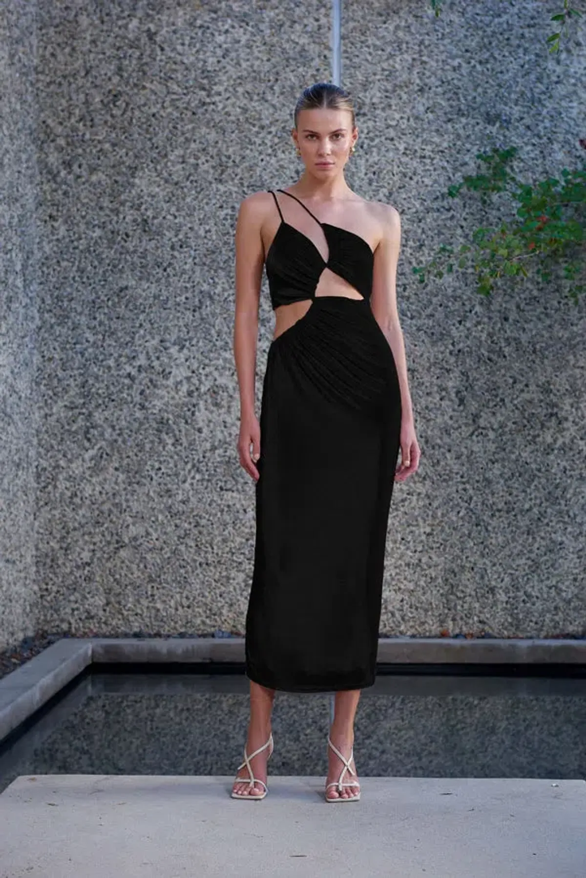 MISHA Bernette Dress Black Size 10/M - Image 1