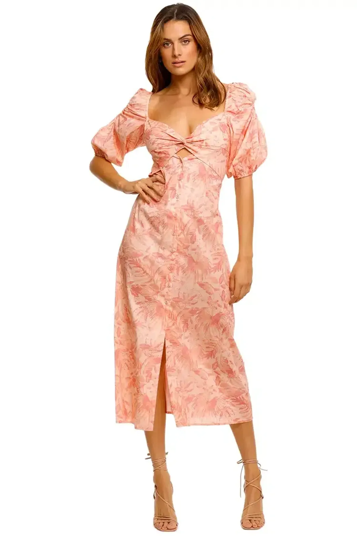 Pasduchas Aviary Midi Dress in Pink Size 10 - Image 1