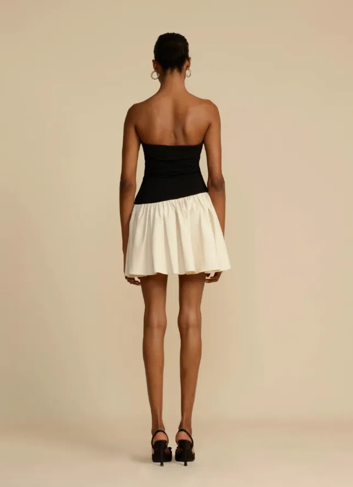 Arcina Ori Celine Mini Dress Black/White Size M/Au 10 - Image 4