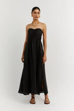 Dissh Bonnie Sweetheart Strapless Midi Dress Black Size 6 for rent on The Volte - image 1