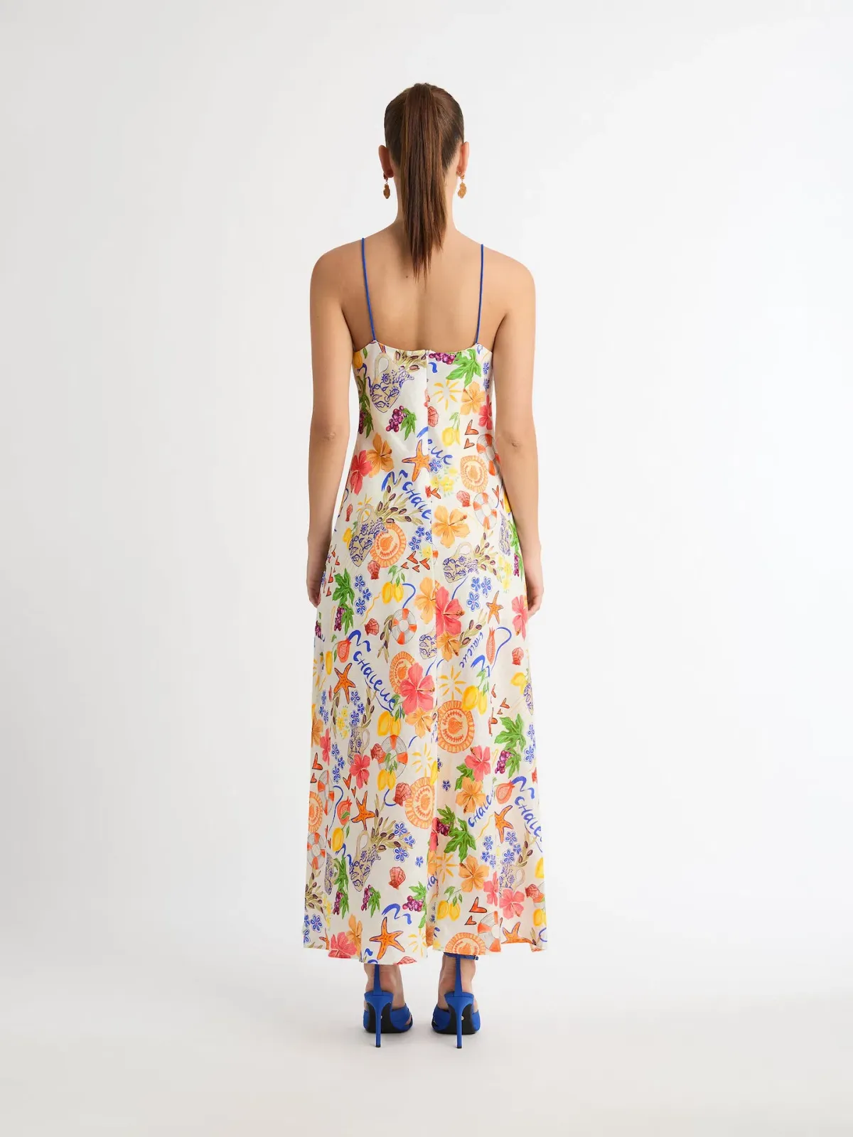 Sheike Summer Armour Linen Dress Print Size 12 - Image 2
