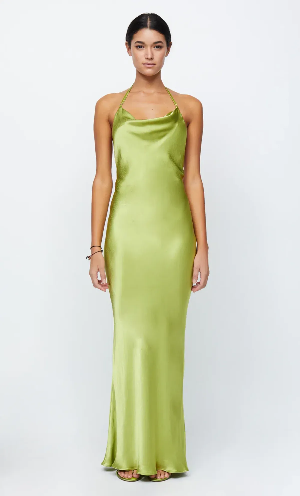 Bec & Bridge Odessa Halter Maxi Dress in Chartreuse Green Size 10 - Image 3